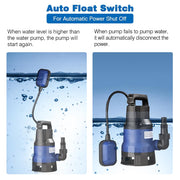 TheLAShop Submersible Dirty Water Pump w/ Float, 1HP Image