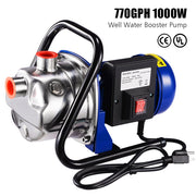 TheLAShop 1.3HP Water Pump Booster Pump Stainless Steel 770gph Image