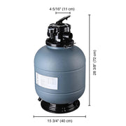 TheLAShop 16" In / Above Ground Pool Sand Filter with Valve Image