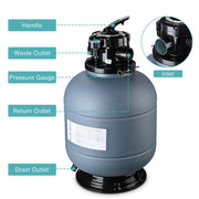 TheLAShop 16" In / Above Ground Pool Sand Filter with Valve Image