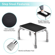 TheLAShop Chrome Steel Step Stool - 16"x13"x9" Image