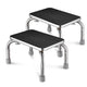 TheLAShop Chrome Steel Step Stool - 16"x13"x9", 2ct/pk Image