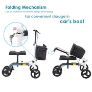 TheLAShop Steerable Knee Scooter Walker w/ Basket & Brake Image