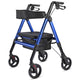 TheLAShop Rollator Aluminum Walker with Seat Back Support 450lbs 8" Casters Image