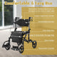 TheLAShop One-Hand Fold Rollator Walker with Footrest Seat Back&Armrest Image