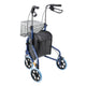 TheLAShop 3-Wheel Folding Walker Rollator w/ Brakes Basket & Pouch Image