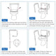 TheLAShop Adjustable Toilet Safety Frame Rail Grab Bar 375lbs Support Image