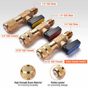 TheLAShop Refrigerant AC R410A 1/4" Charging Ball Valves Fittings Image