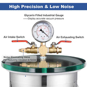 TheLAShop 2 Gallon Degassing Stainless Steel Vacuum Chamber Image