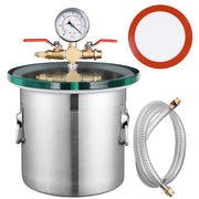 TheLAShop 2 Gallon Degassing Stainless Steel Vacuum Chamber Image