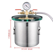 TheLAShop 2 Gallon Degassing Stainless Steel Vacuum Chamber Image