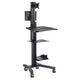 TheLAShop PC Mobile Cart Rolling Computer Workstation Stand, Black Image