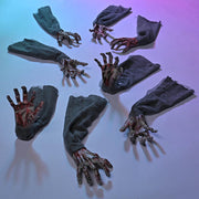 TheLAShop Halloween Props 4-Pair Zombie Hands with Stakes Scary Decor Image