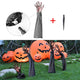 TheLAShop Halloween Props 4-Pair Zombie Hands with Stakes Scary Decor Image