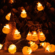 TheLAShop Halloween Fairy Light Orange Pumpkin with Hat 10ft Image