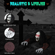 TheLAShop Halloween Animatronic Light-Up Zombie Sound Activated Realistic Image