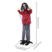 TheLAShop 5ft Animated Halloween Zombie Sound & Touch Activated Image