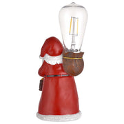 TheLAShop Resin Santa Figurine with Edison Bulb 10" Battery Operated 2ct/pk Image