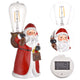 TheLAShop Resin Santa Figurine with Edison Bulb 10" Battery Operated 2ct/pk Image