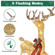 TheLAShop Lighted Deer Family Christmas Outdoor Decoration 3-Piece Image