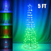 TheLAShop Multicolor Light Show Christmas Tree APP Control, 5ft Image