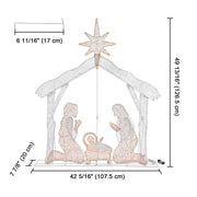 TheLAShop 4ft Outdoor Lighted Nativity Scene Large Yard Decoration Image