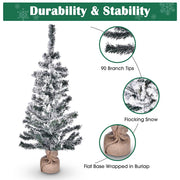 TheLAShop 3ft Frosted Christmas Tree with Stand Tabletop Image