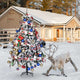 TheLAShop 5ft Frosted Christmas Tree with Ribbon & Stand Image