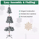 TheLAShop 7.5ft Frosted Christmas Tree with Ribbon & Stand Image