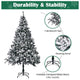 TheLAShop 7.5ft Frosted Christmas Tree with Ribbon & Stand Image