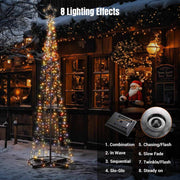 TheLAShop 12ft Outdoor Lighted Christmas Tree Solar Operated Image