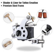 TheLAShop 2 Tattoo Machines Tattoo Kit w/ Power Supply 40 Inks Image