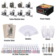 TheLAShop Tattoo Kit 8 Machines LCD Power Supply 54 Ink w/ Case Image