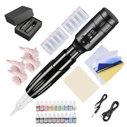 TheLAShop Rotary Tattoo Kit (Battery, 20 Color Inks, 10 Needles) Image