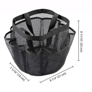 TheLAShop 8-Pocket Shower Caddy Mesh Quick Dry Travel Tote, Black Image