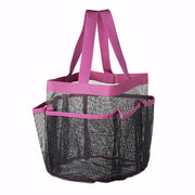 TheLAShop 8-Pocket Shower Caddy Mesh Quick Dry Travel Tote, Pink Image