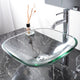 TheLAShop 16 inch Square Glass Vessel Sink Bathroom Vanity Basin Image