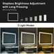 TheLAShop Frameless Bathroom Mirror with Lights Anti-Fog Touch Control Image