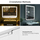 TheLAShop Frameless Bathroom Mirror with Lights Anti-Fog Touch Control Image