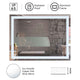 TheLAShop Frameless Bathroom Mirror with Lights Anti-Fog Touch Control Image