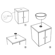 TheLAShop Vessel Sink Mounting Ring Mount Support Image