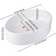 TheLAShop Oval Porcelain Sink with Drain & Tray 19"x14" Image