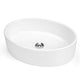 TheLAShop Oval Porcelain Sink with Drain & Tray 19"x14" Image