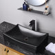 TheLAShop Black Rectangle Vessel Sink with Popup Drain 26x16" Image