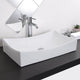 TheLAShop Rectangular Porcelain Sink with Popup Drain 26x16 Image