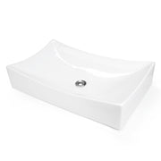 TheLAShop Rectangular Porcelain Sink with Popup Drain 26x16 Image