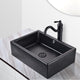 TheLAShop Black Sink Rectangular with Overflow Drain 21x15 Image