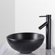 TheLAShop Black Sink Bowl Bathroom Vessel Sink with Drain 12" Image