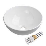 TheLAShop Round Vessel Sink with Pop Up Drain 12" Image