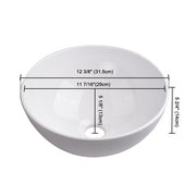 TheLAShop Round Vessel Sink with Pop Up Drain 12" Image